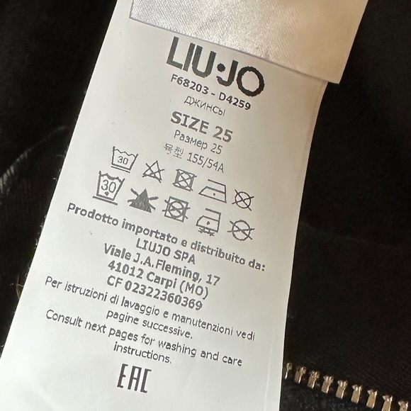 NEW LIU-JO black fringed jeans , 25. NH014 - Picture 8 of 11